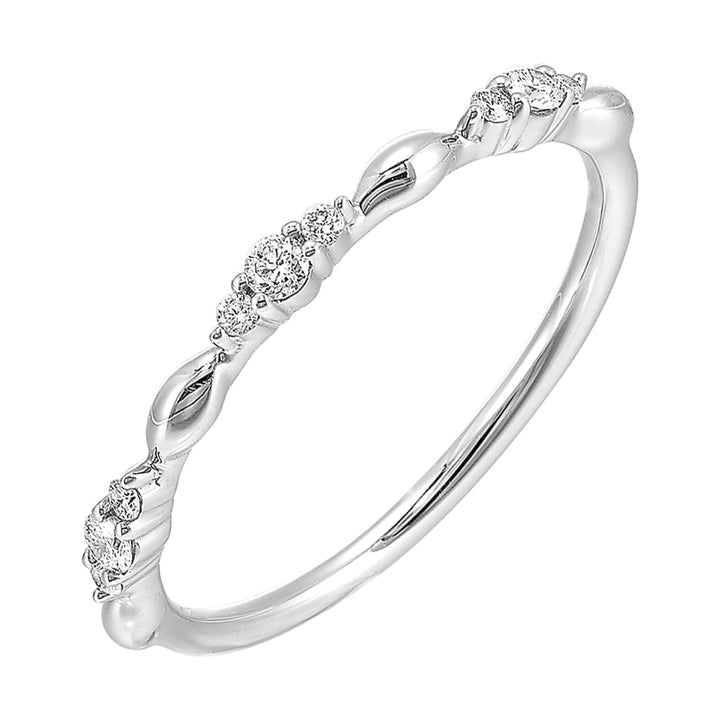 14K White Gold Diamond 1/8Ctw Ring
