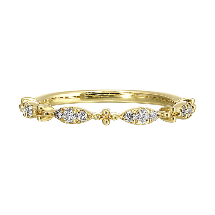 14K Yellow Gold Diamond 1/7Ctw Ring