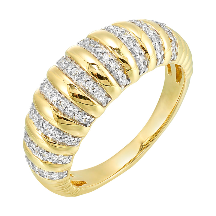 10K Yellow Gold Diamond 1/4Ctw Ring