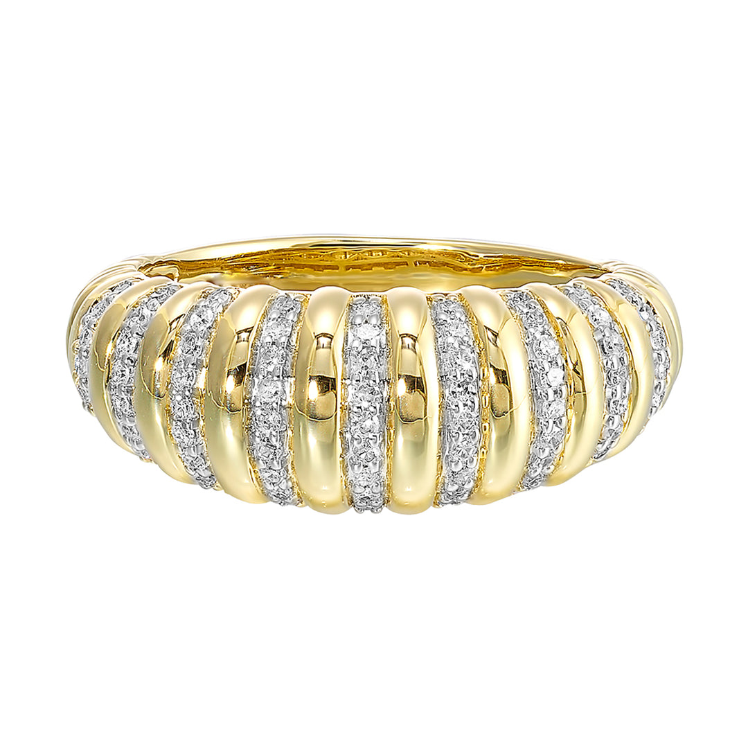 10K Yellow Gold Diamond 1/4Ctw Ring