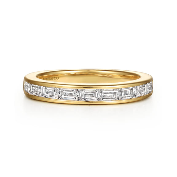 14K Yellow Gold Diamond Wedding Band