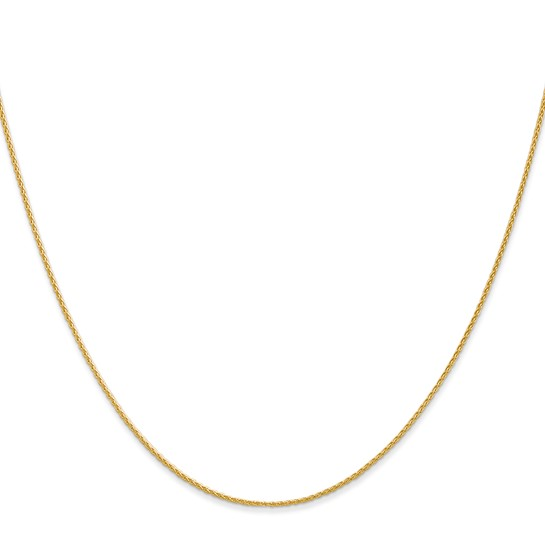 14K Yellow Gold 1mm Parisian Wheat Chain 20"