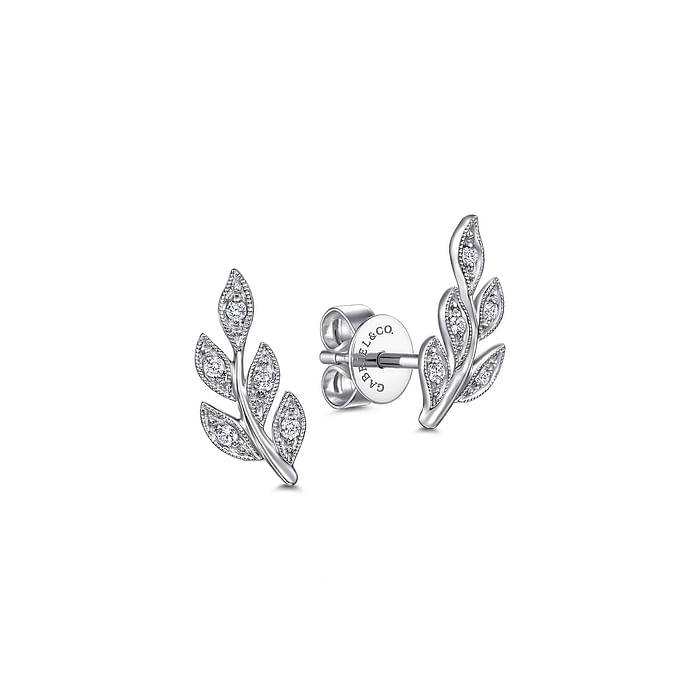14K White Gold 0.07 CTW Natural Diamond Fashion Stud Earrings