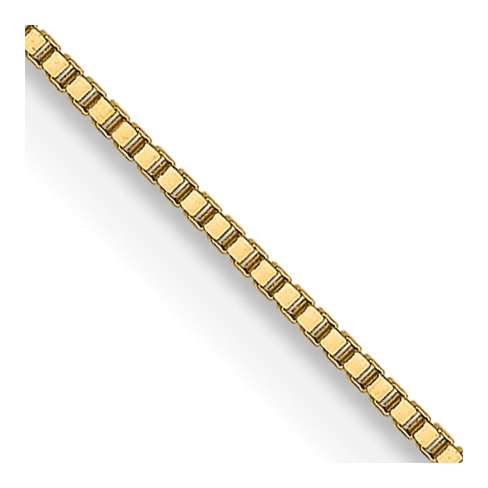 14K Yellow Gold 0.5mm Baby Box Chain 18"