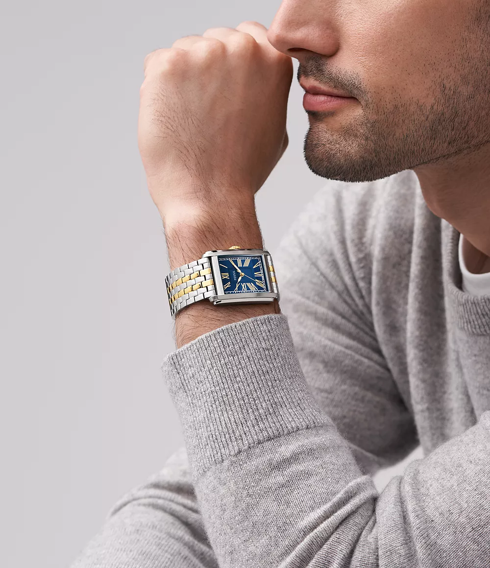 Fossil Watch: Carraway Three-Hand Two-Tone Stainless Steel FS6016