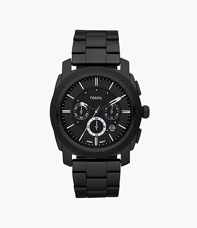 Fossil Watch: Machine Chronograph Black Stainless Steel FS4552