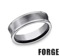 Light Gray Tungsten Satin Comfort Fit 7mm Wedding Band