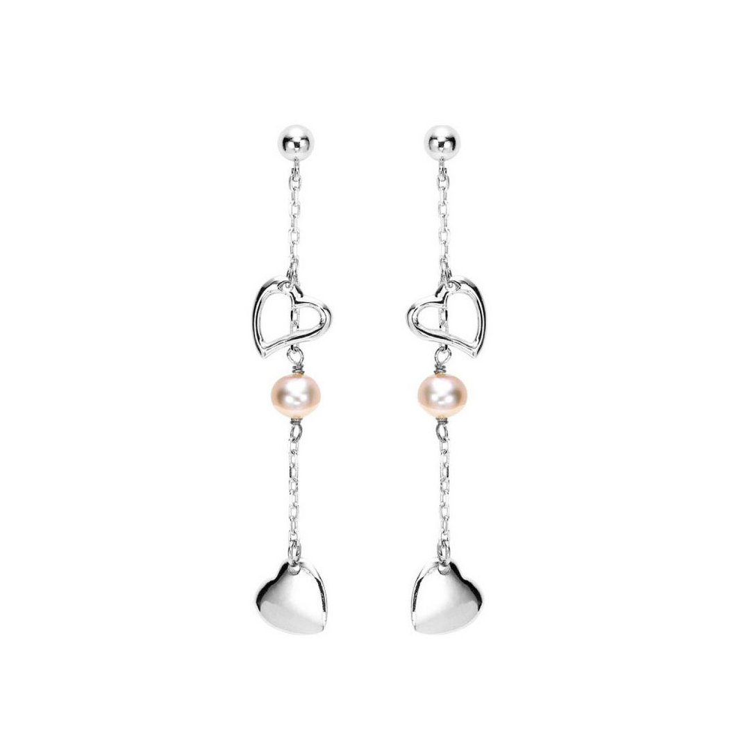 SS PASTEL HEART DANGLE EARRING