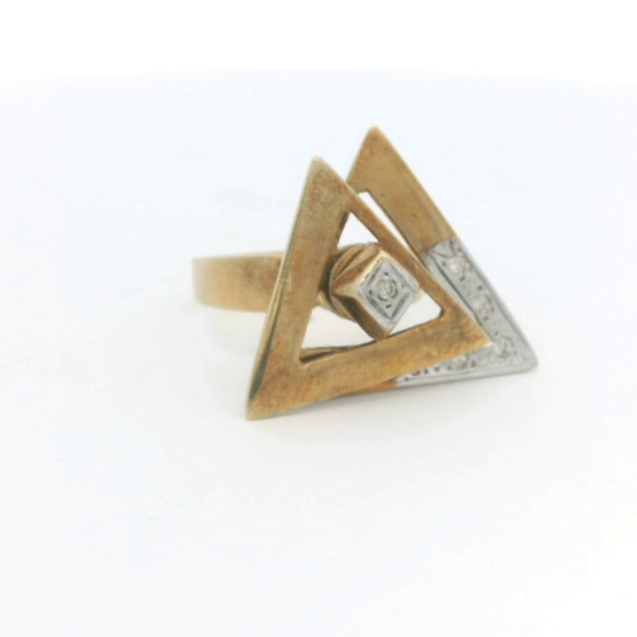 14K Yellow Gold Estimated 0.04 CTW Natural Diamond Fashion Ring