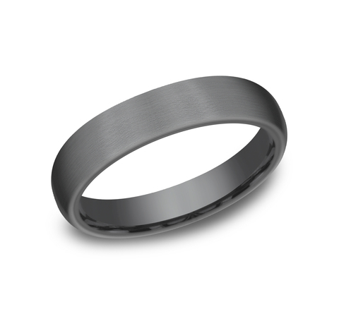 Dark Gray Tantalum Satin Comfort Fit 4.5mm Wedding Band