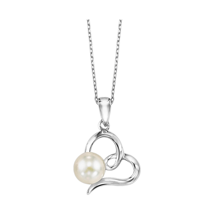 Sterling Silver Pearl Pendant Necklace