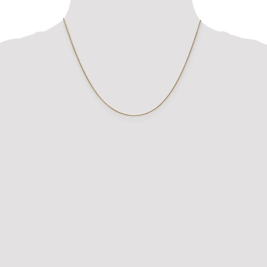 14K Yellow Gold 18 Inch Diamond Cut Spiga Chain