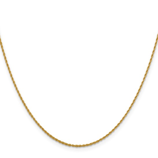 14K Yellow Gold 1.3mm Loose Rope Chain 16"