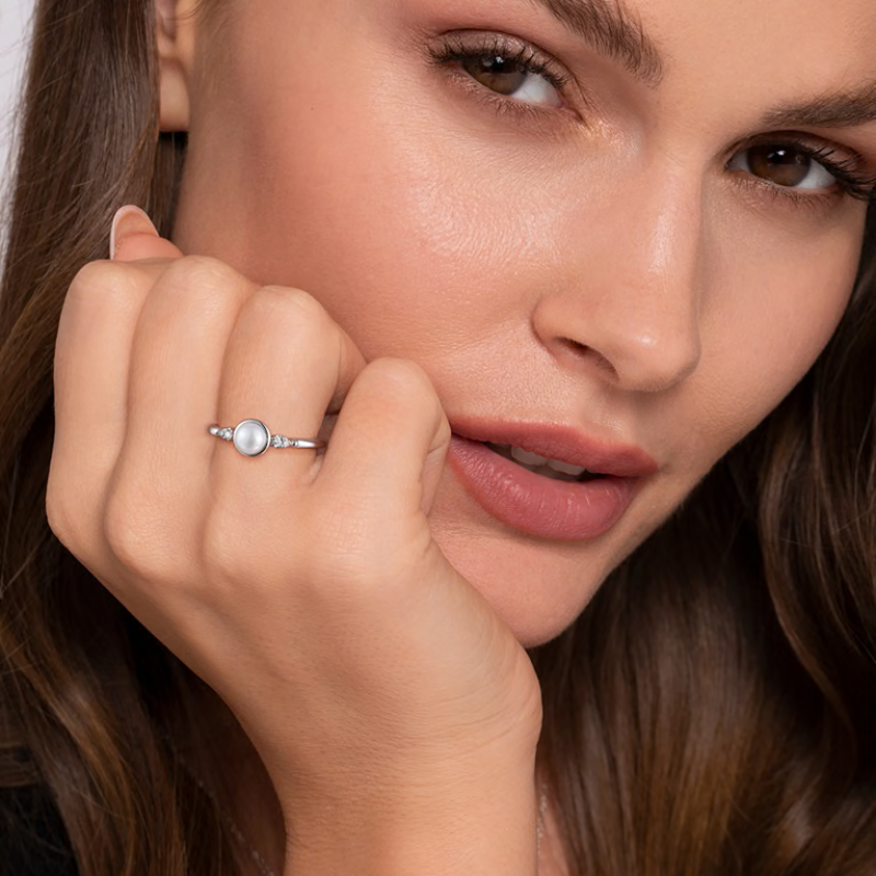 SS .05 CTW DIA / PEARL RING 09