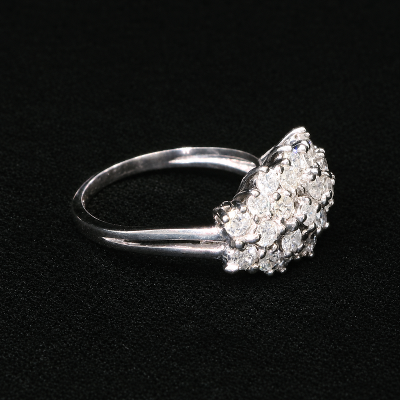 10K White Gold Estimated 1.25 CTW Natural Diamond Fashion Ring