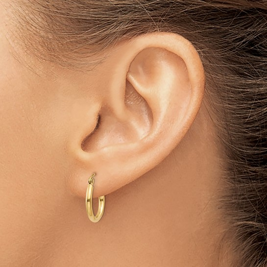 14K Yellow Gold Hoop Earrings