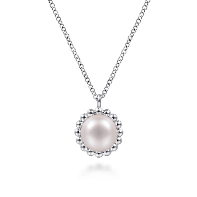 Sterling Silver Pearl Pendant Necklace