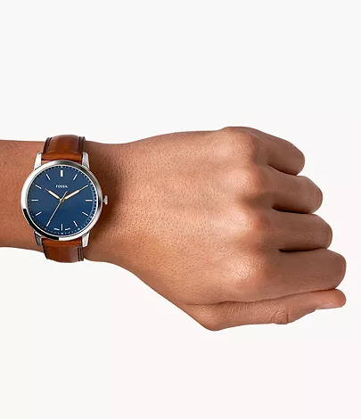 Fossil Watch: The Minimalist Slim Three-Hand Light Brown Leather FS5304