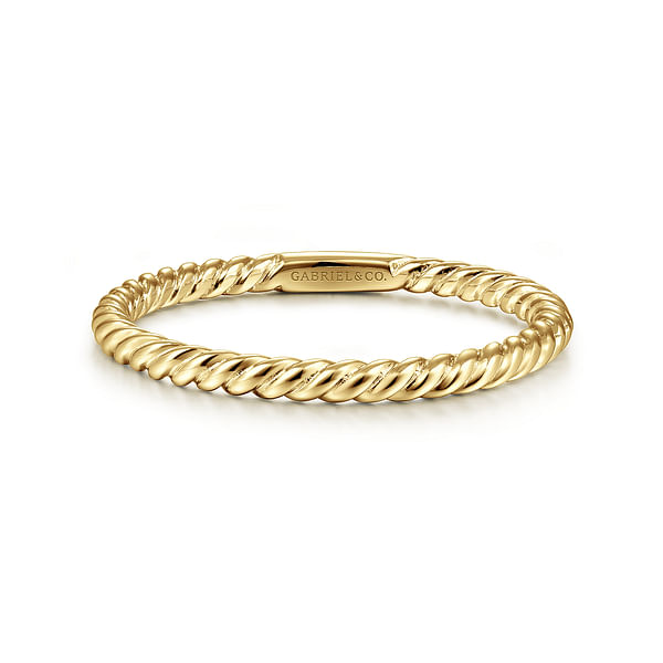 14K Yellow Gold 1.8MM Twist Band
