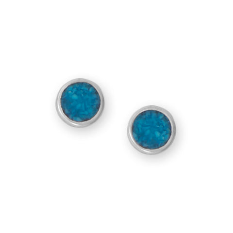 Sterling Silver Natural Opal Fashion Stud Earrings