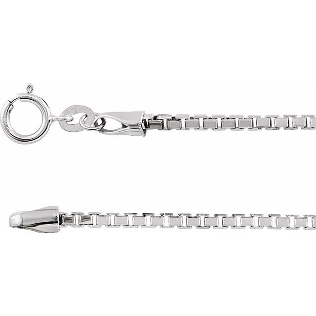 SS 1.75MM 18" DC BOX CHAIN 061