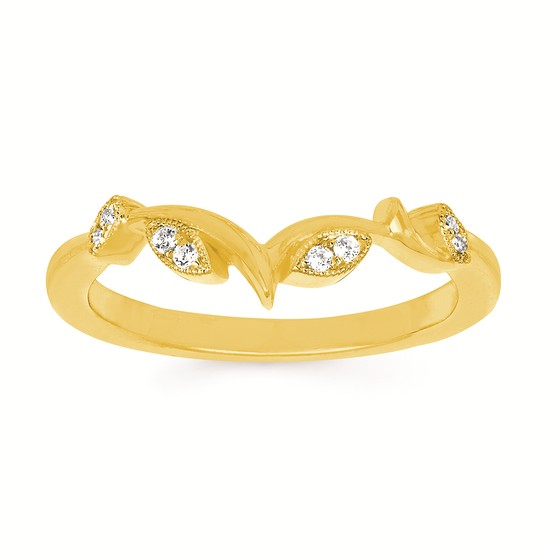 14K Yellow Gold Diamond Wedding Band (0.04 ctw)