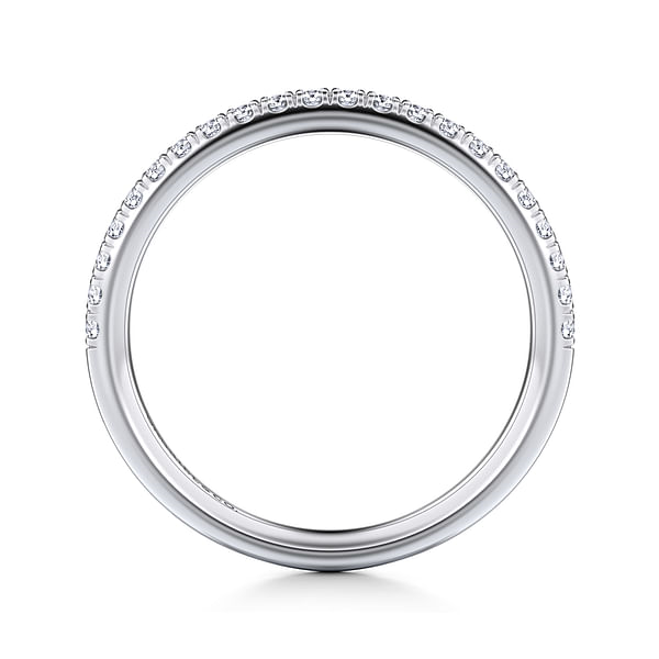 14K White Gold 0.22CTW Natural Diamond Wedding Band