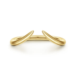14K Yellow Gold Curved Open Anniversary Band