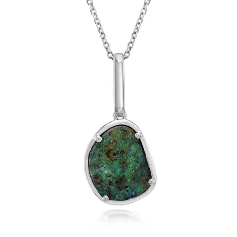 Sterling Silver Australian Boulder Opal Pendant