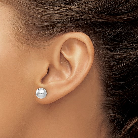 14K White Gold Fashion Stud Earrings