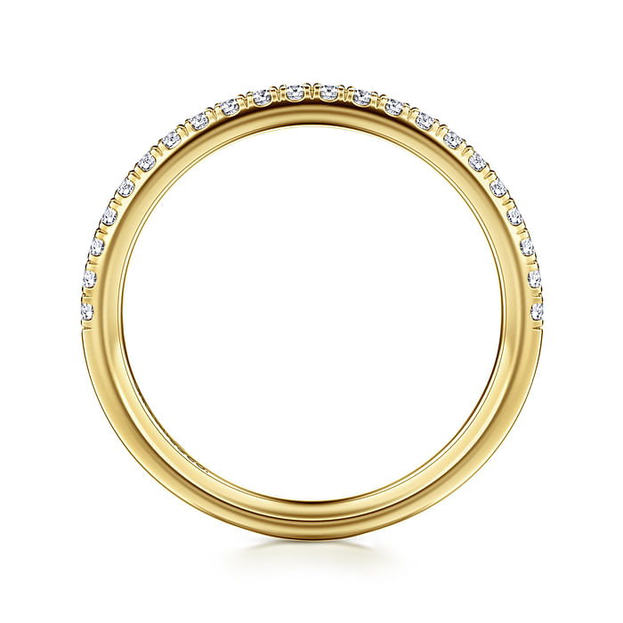 14K Yellow Gold 0.22CTW Natural Diamond Wedding Band