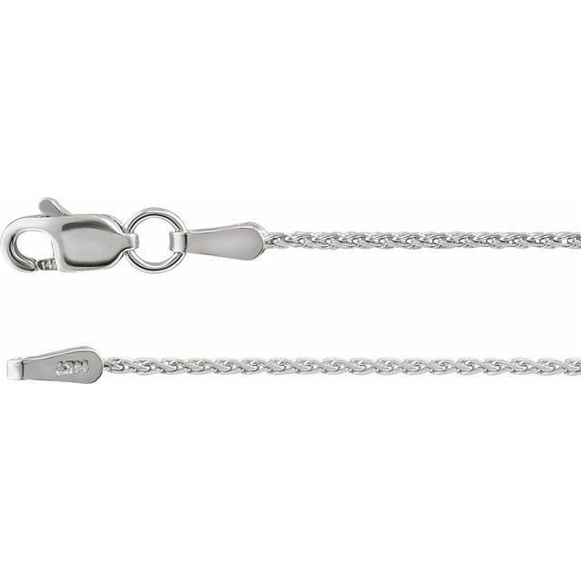 Sterling Silver 1.05mm Diamond-Cut Wheat Chain 18"