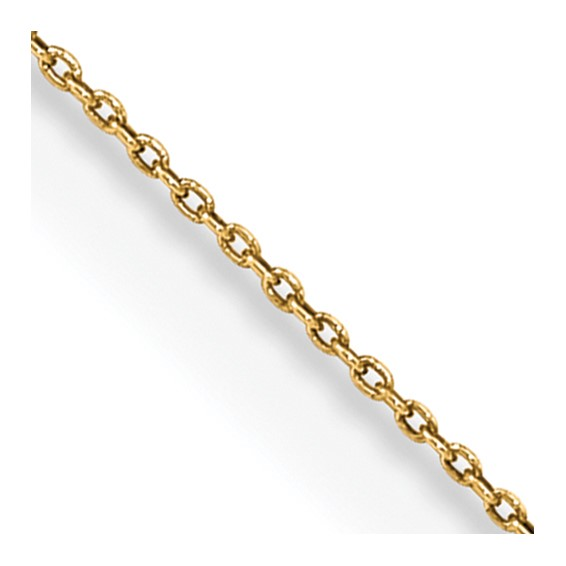 14K Yellow Gold 0.75mm Cable Chain 16in