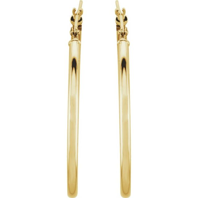 14K Yellow Gold Lightweight Hoop Earrings