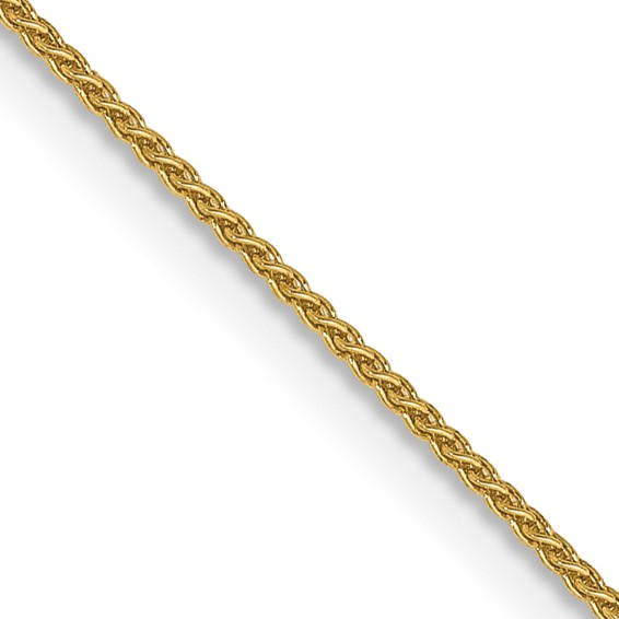 14K Yellow Gold 0.85mm Spiga Chain, 18"