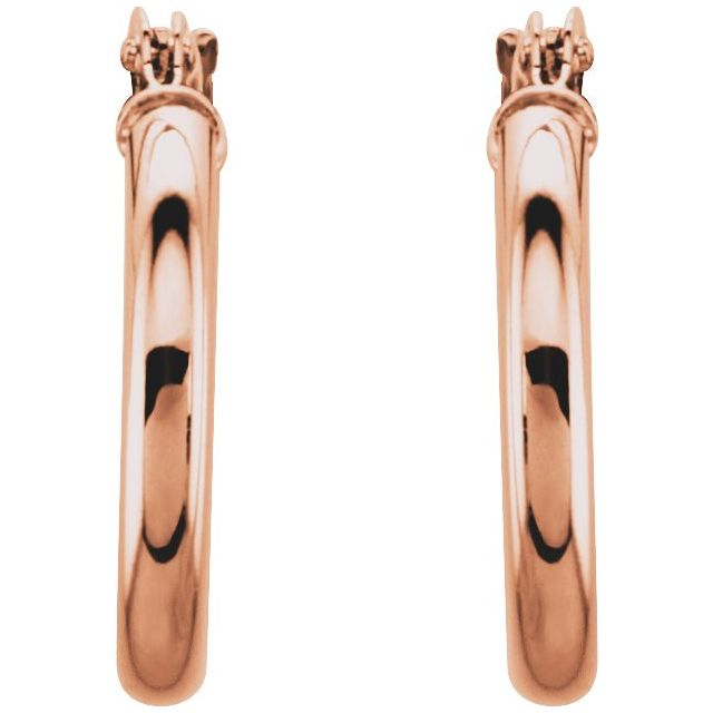 14K Rose Gold Hoop Earrings
