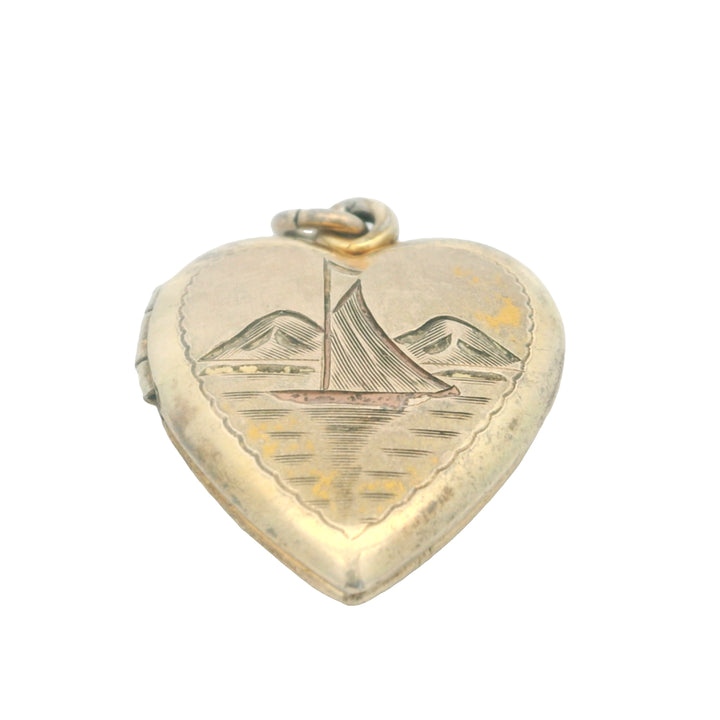 Plated Sterling Silver Heart Locket