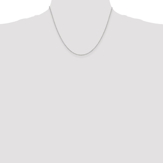Sterlign SIlver 1mm Diamond-cut Long Link Cable Chain