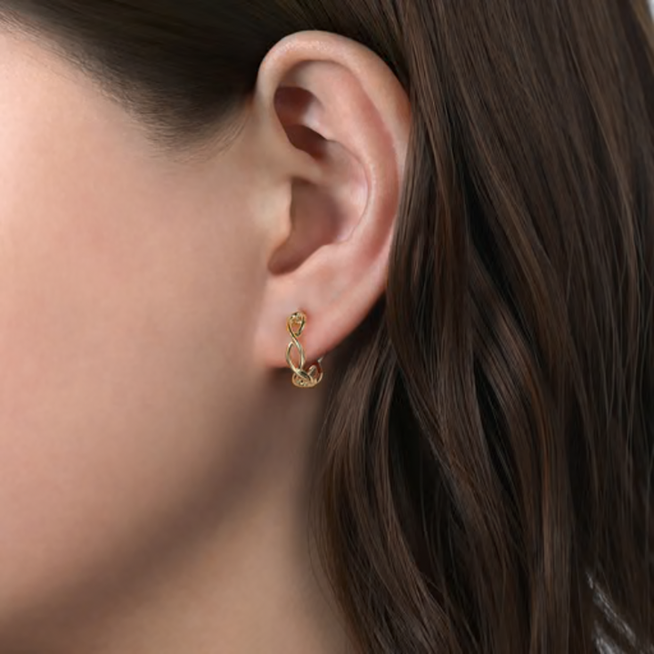 14KY TWIST HOOP EARR. 059
