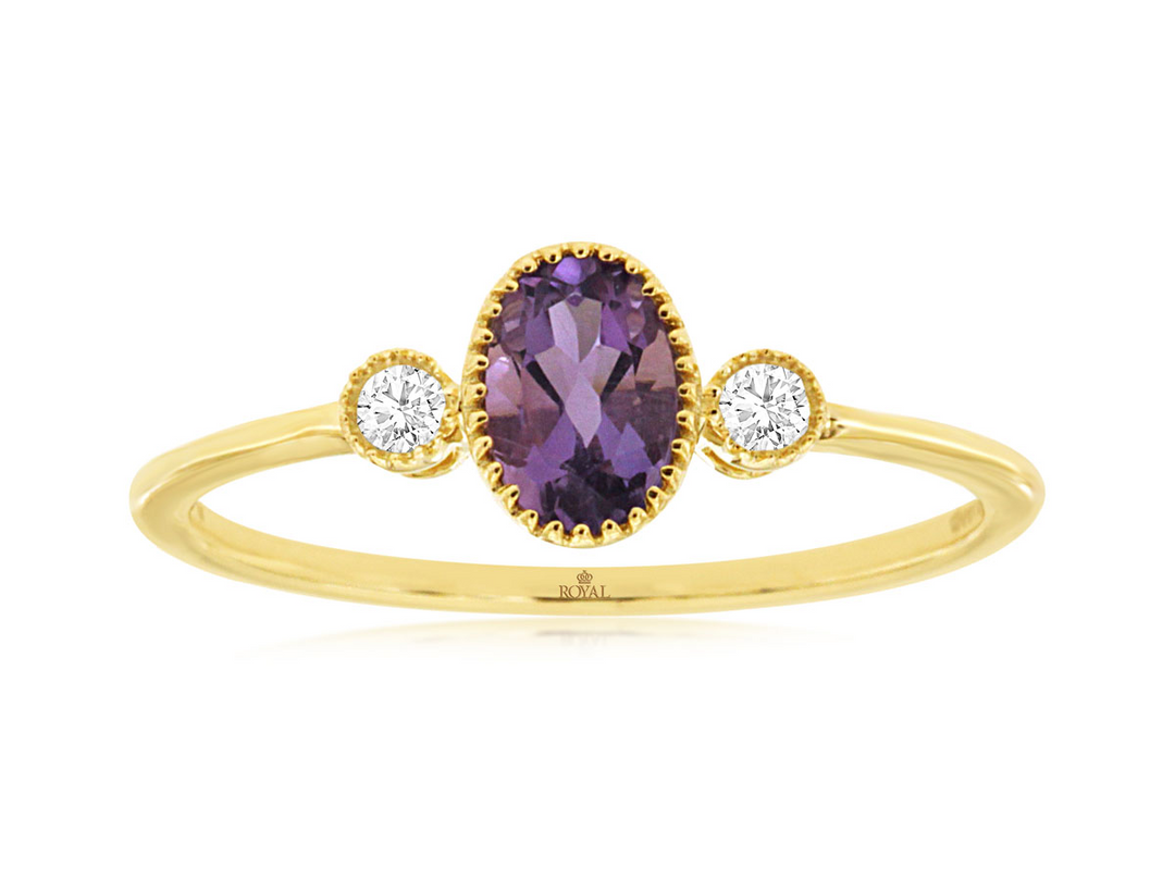 14KY .06 CT DIA / AME. RING 06