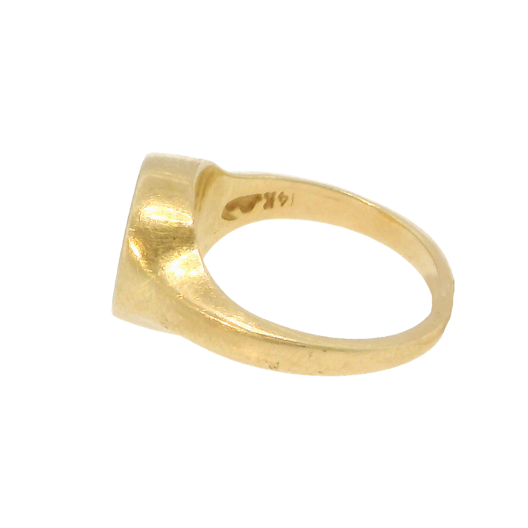 14KY HORSE SIGNET RING 0081