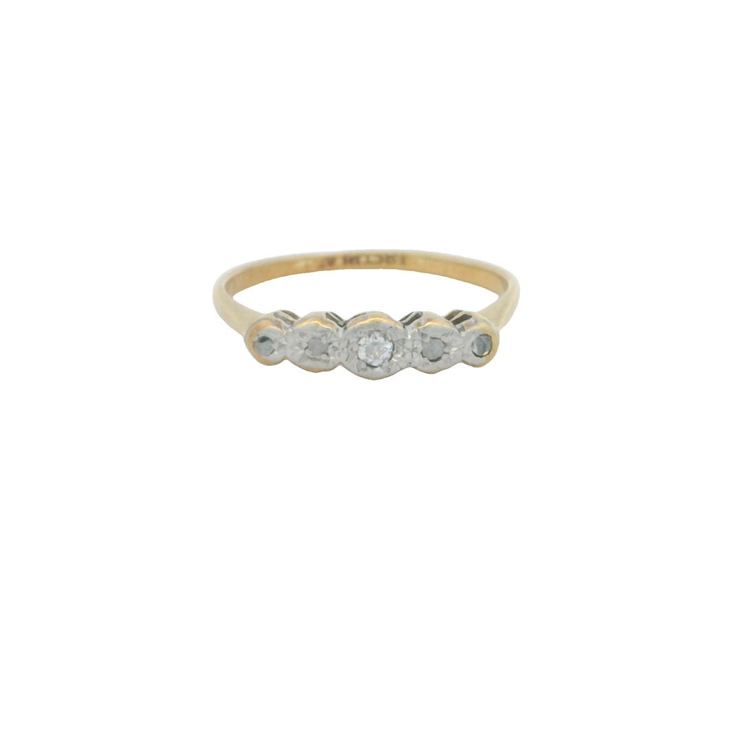 18K Yellow Gold Estimated 0.12 CTW Natural Diamond Fashion Ring