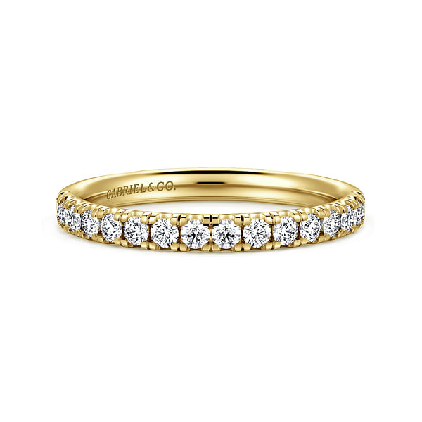 14K Yellow Gold 0.40CTW Natural Diamond Wedding Band