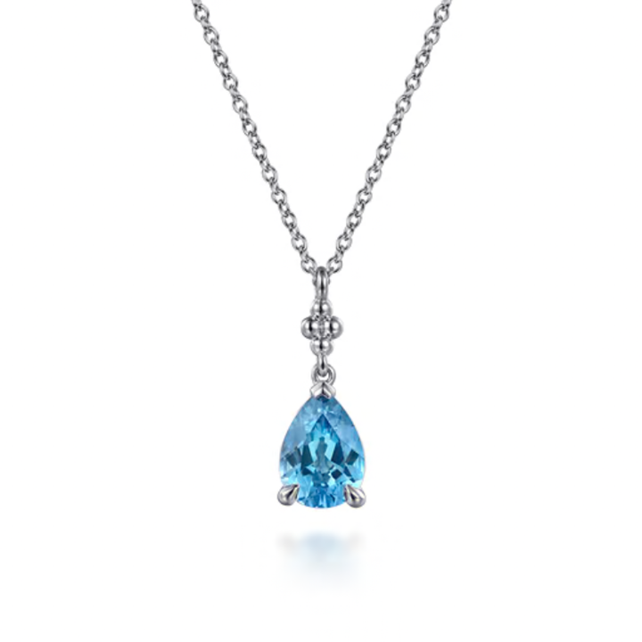SS BLUE TOPAZ PEND. 033