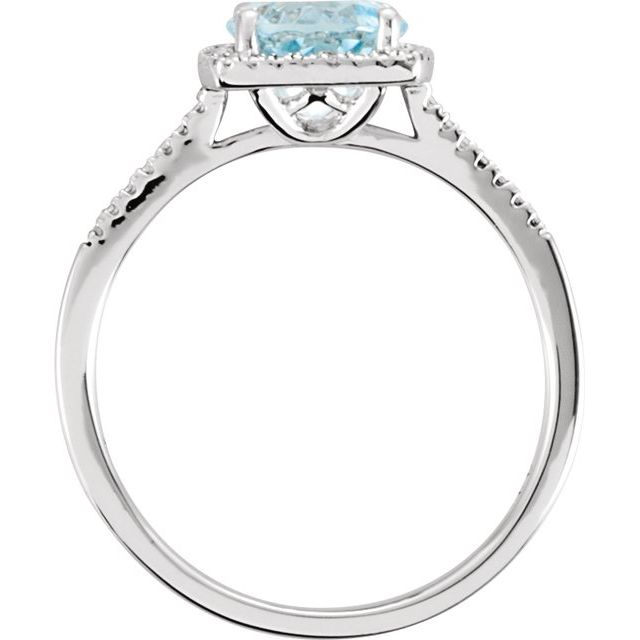 Sterling Silver Natural Blue Topaz Cocktail Ring