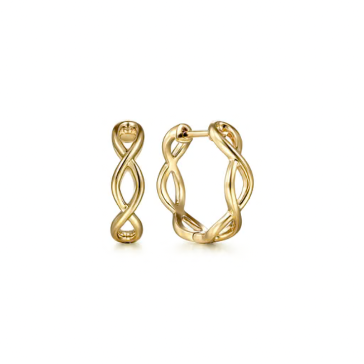 14KY TWIST HOOP EARR. 059