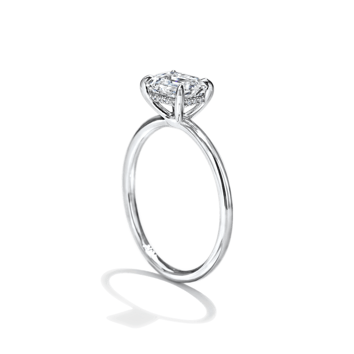 18K Gold East-West Solitaire Engagement Ring