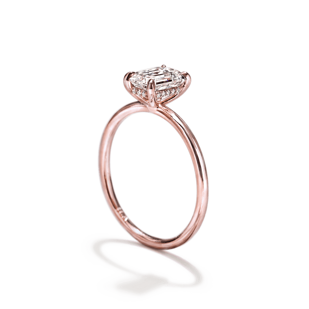 18K Gold Solitaire Engagement Ring 1.6mm