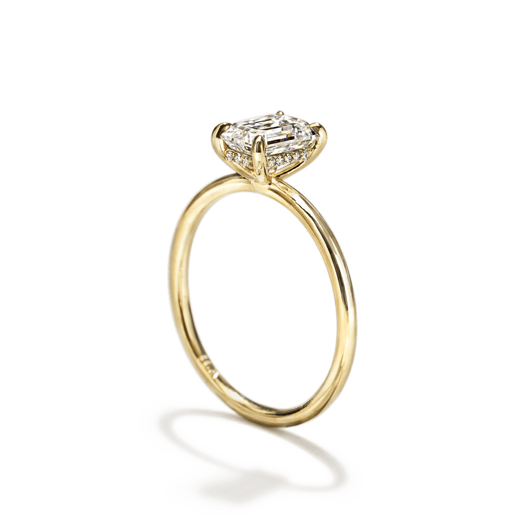 18K Gold Solitaire Engagement Ring 1.6mm