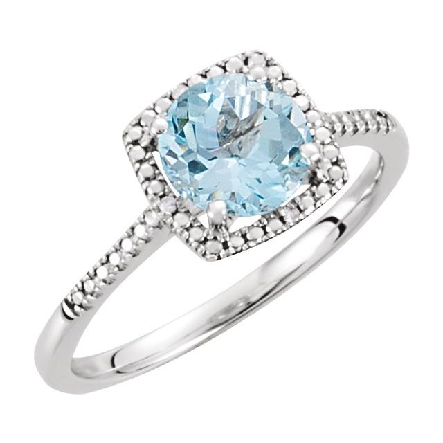 Sterling Silver Natural Blue Topaz Cocktail Ring